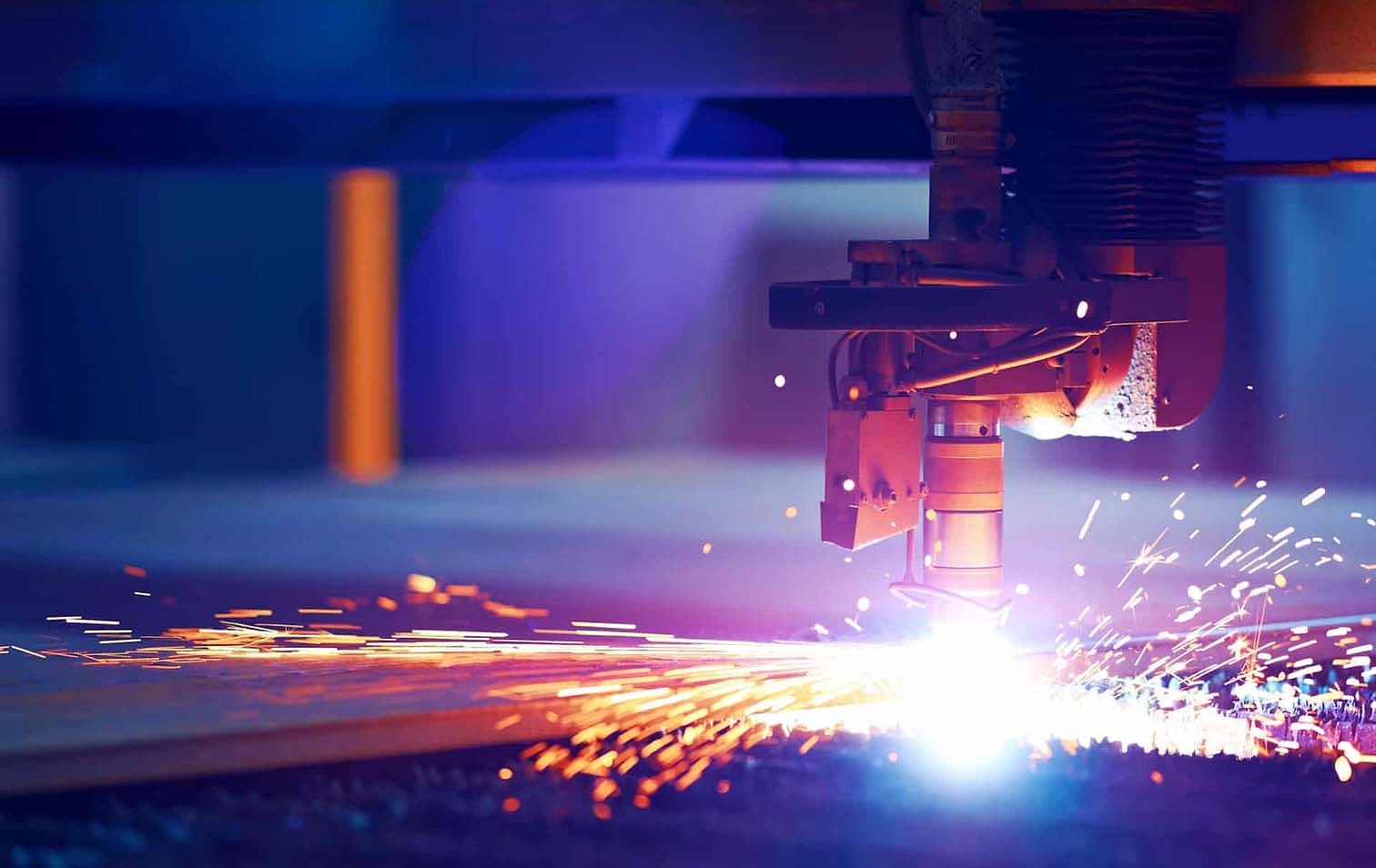 Laser processing on metal in an industrial production environment